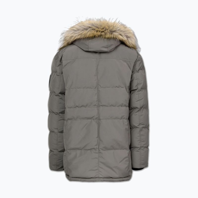 Geacă de iarnă pentru bărbați Pitbull Forest Hooded Parka taupe 6