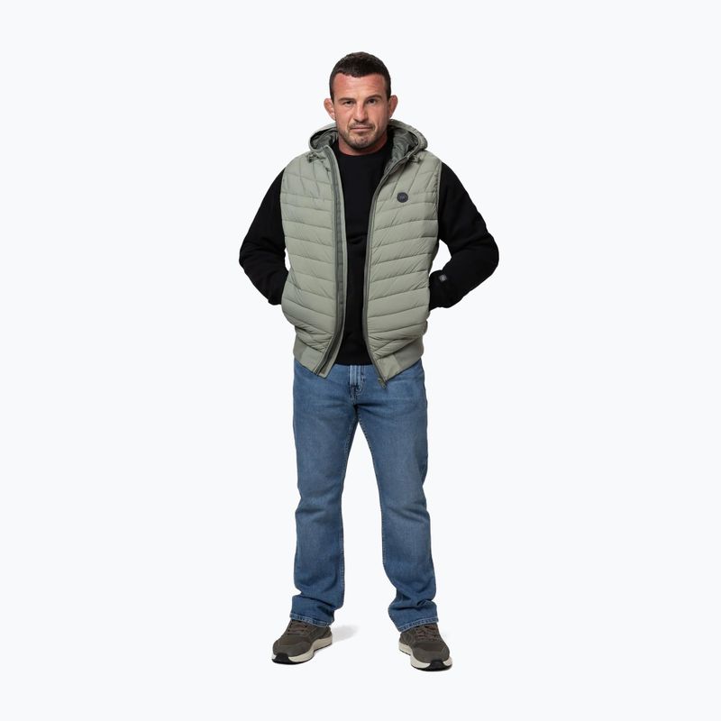 Vestă pentru bărbați Pitbull Naylor Padded Hooded dusty salvia 2