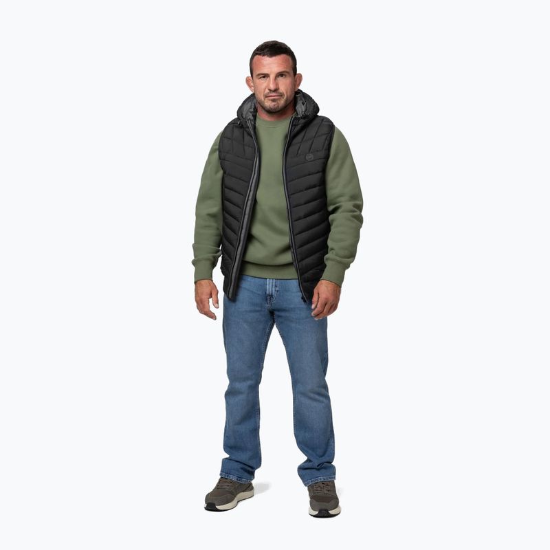 Vestă pentru bărbați Pitbull Naylor Padded Hooded black 2