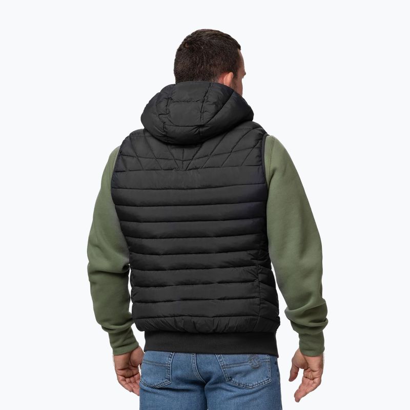 Vestă pentru bărbați Pitbull Naylor Padded Hooded black 3