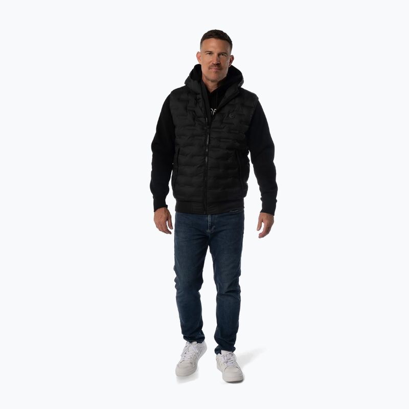 Vestă pentru bărbați Pitbull Fisk Quilted Hooded black 2