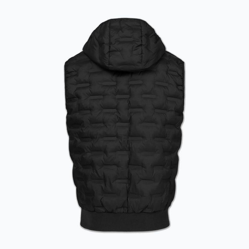 Vestă pentru bărbați Pitbull Fisk Quilted Hooded black 6