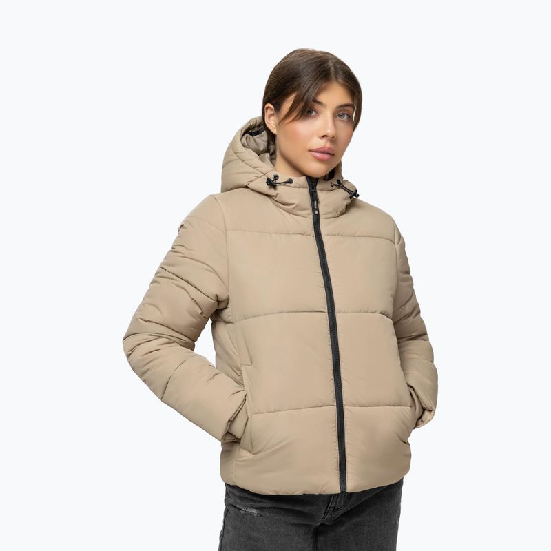 Geacă de iarnă pentru femei Pitbull Vista Quilted Hooded dark sand 4