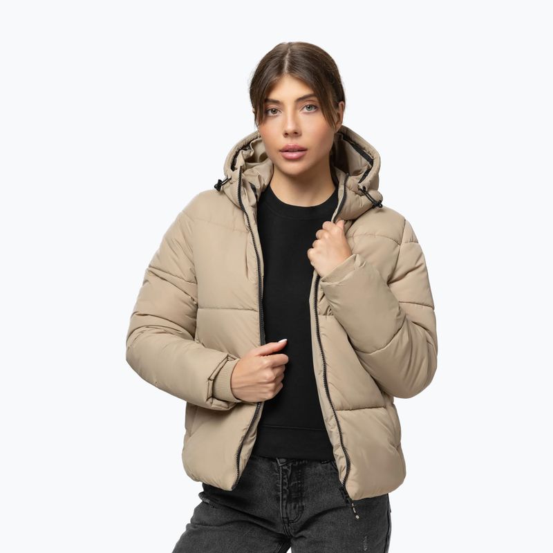 Geacă de iarnă pentru femei Pitbull Vista Quilted Hooded dark sand 6