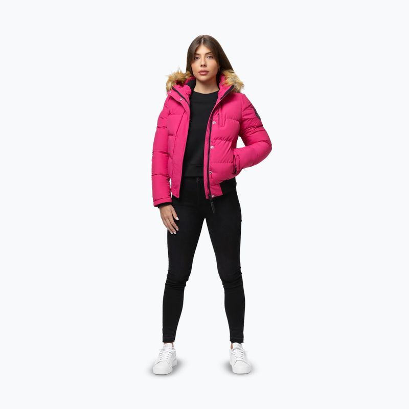Geacă de iarnă pentru femei Pitbull Azalea Quilted Hooded raspberry red 2