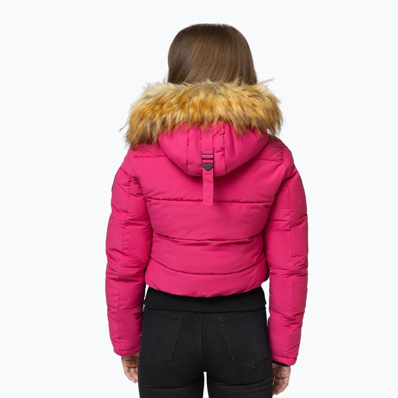 Geacă de iarnă pentru femei Pitbull Azalea Quilted Hooded raspberry red 3