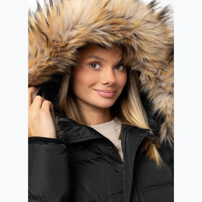 Geacă de iarnă pentru femei Pitbull Queenston Padded Hooded black 4