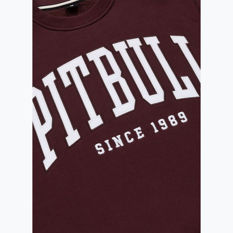 Bluză pentru bărbați Pitbull Norton Crewneck dark burgundy 7