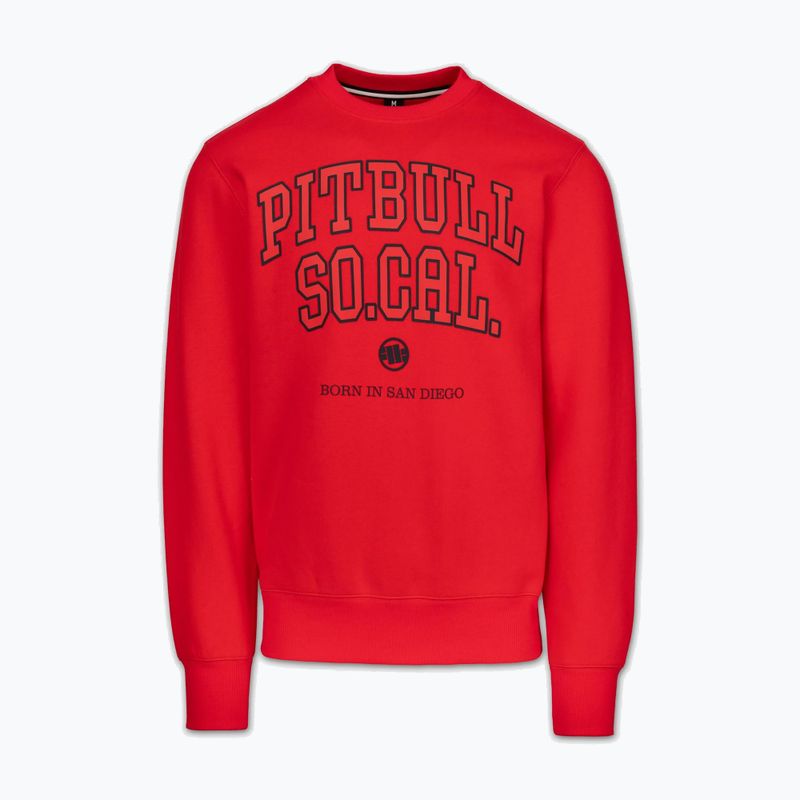 Bluză pentru bărbați Pitbull So Cal Crewneck fluo/red 4