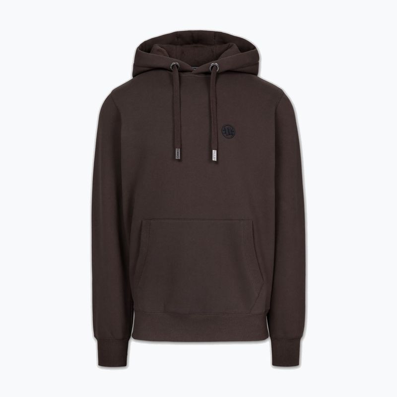 Bluză pentru bărbați Pitbull Small Logo Hooded dark chocolate