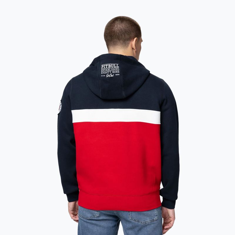 Bluză pentru bărbați Pitbull Gibson Hooded dark navy/red 3