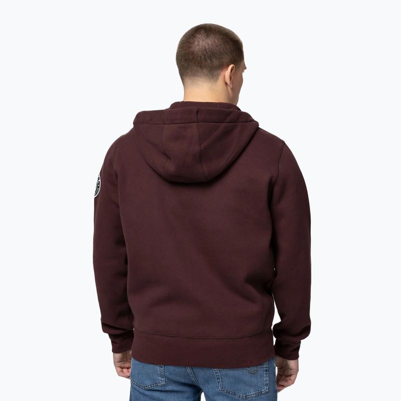 Bluză pentru bărbați Pitbull Norton Hooded Zip dark burgundy 3
