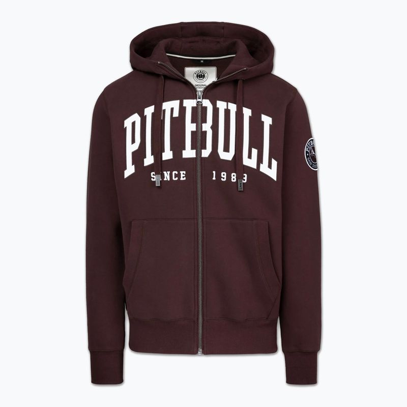Bluză pentru bărbați Pitbull Norton Hooded Zip dark burgundy 5