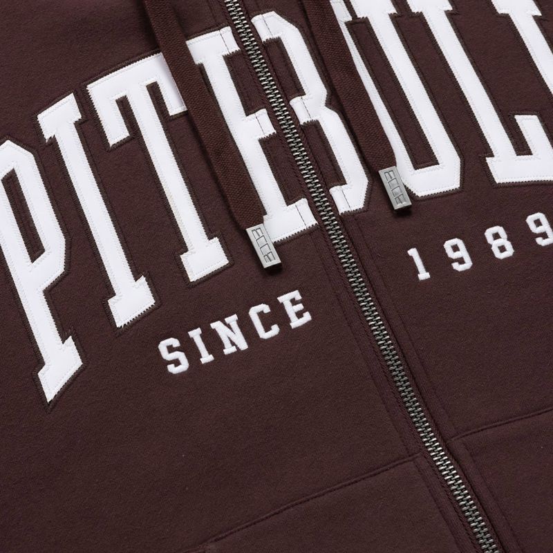 Bluză pentru bărbați Pitbull Norton Hooded Zip dark burgundy 9