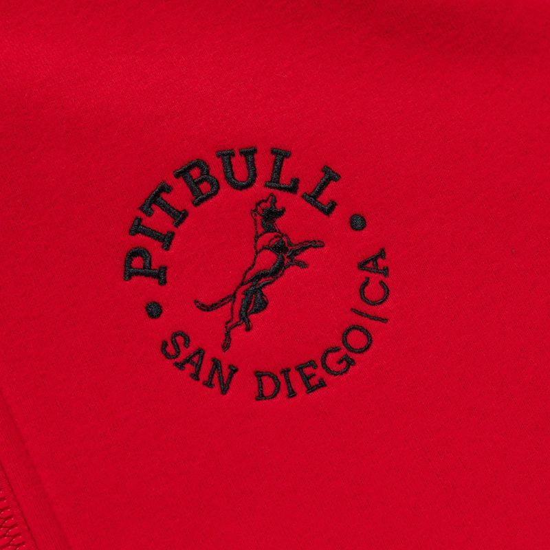 Bluză pentru bărbați Pitbull San Diego Ca Hooded Zip red 11