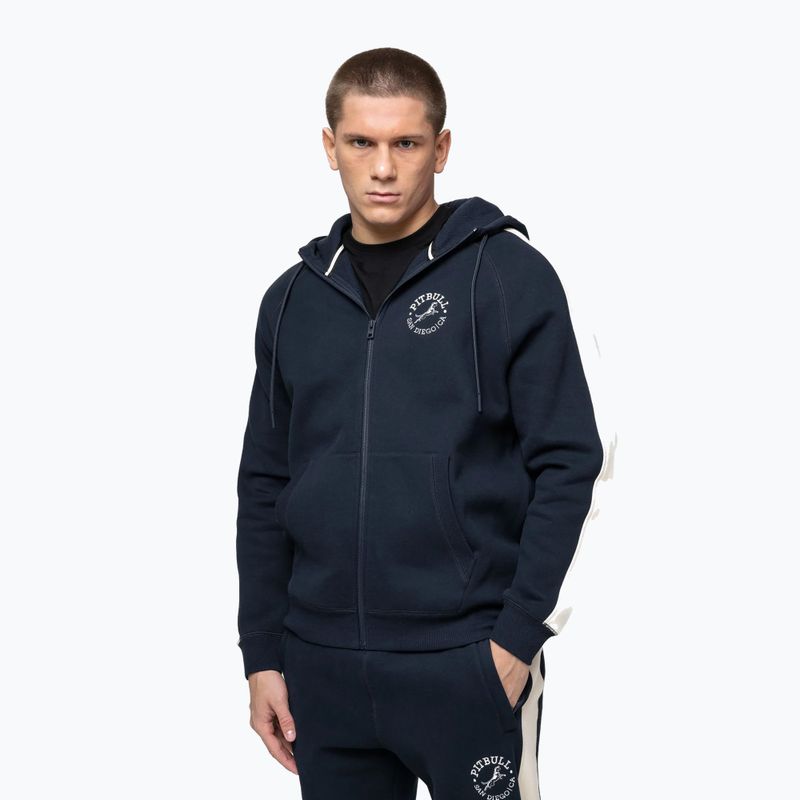 Bluză pentru bărbați Pitbull San Diego Ca Hooded Zip dark navy/red 4