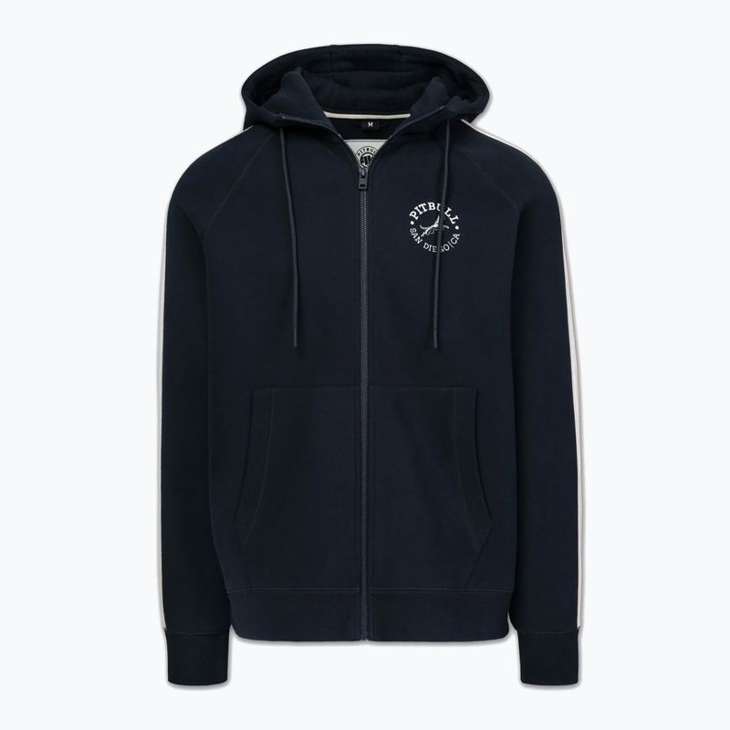 Bluză pentru bărbați Pitbull San Diego Ca Hooded Zip dark navy/red 6