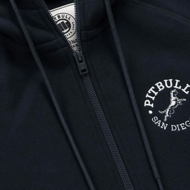 Bluză pentru bărbați Pitbull San Diego Ca Hooded Zip dark navy/red 8
