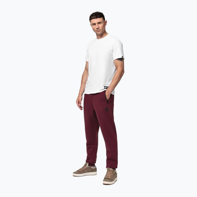 Pantaloni pentru bărbați Pitbull Hilltop Track Hatton burgundy 2