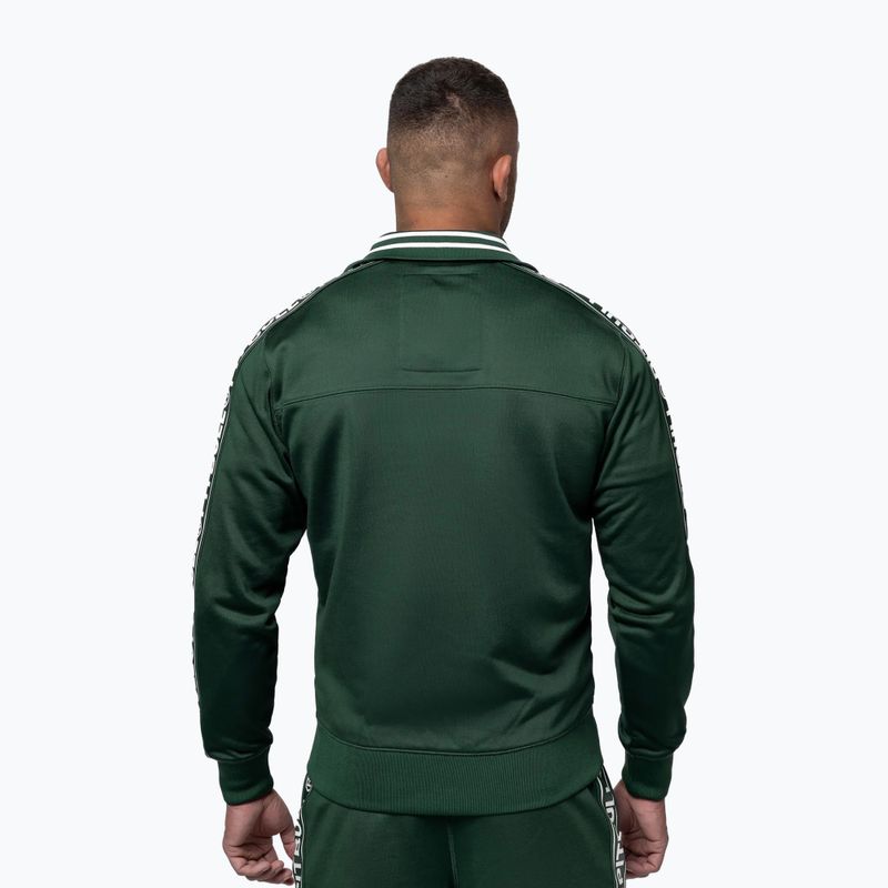 Bluză pentru bărbați Pitbull Trackjacket Tape Logo Terry Group bottle green 3