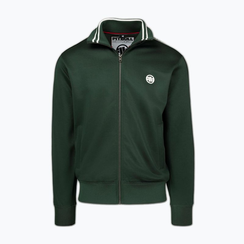 Bluză pentru bărbați Pitbull Trackjacket Tape Logo Terry Group bottle green 5