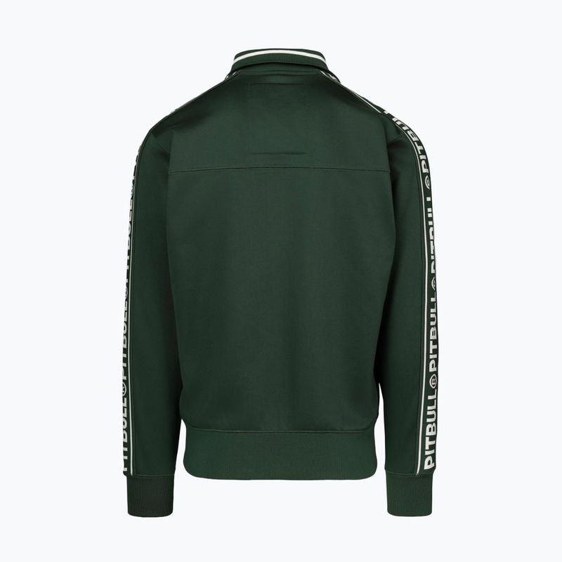 Bluză pentru bărbați Pitbull Trackjacket Tape Logo Terry Group bottle green 6