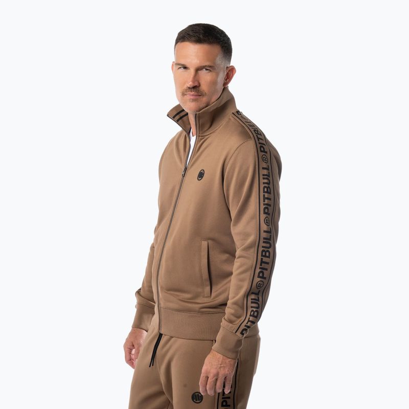Bluză pentru bărbați Pitbull Trackjacket Tape Logo Terry Group coyote brown 3
