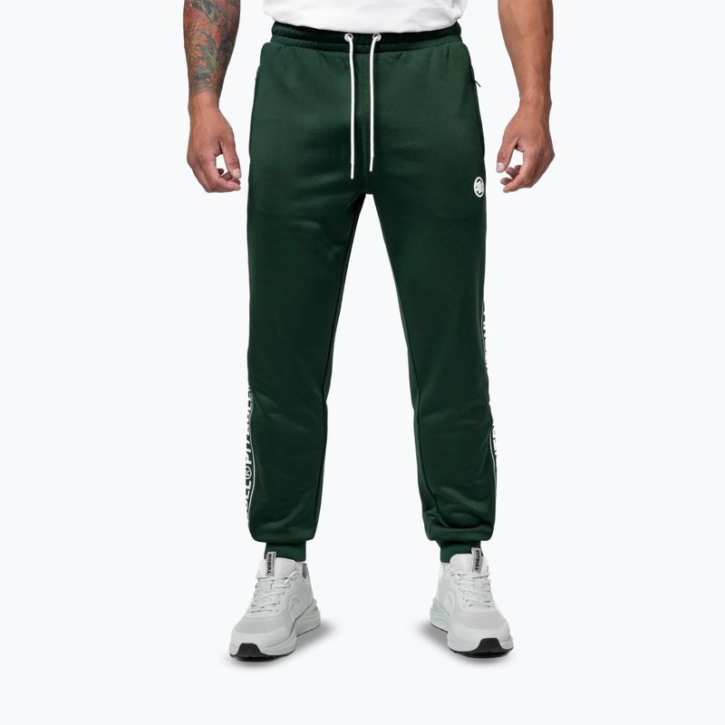 Pantaloni pentru bărbați Pitbull Trackpants Tape Logo Terry Group bottle green