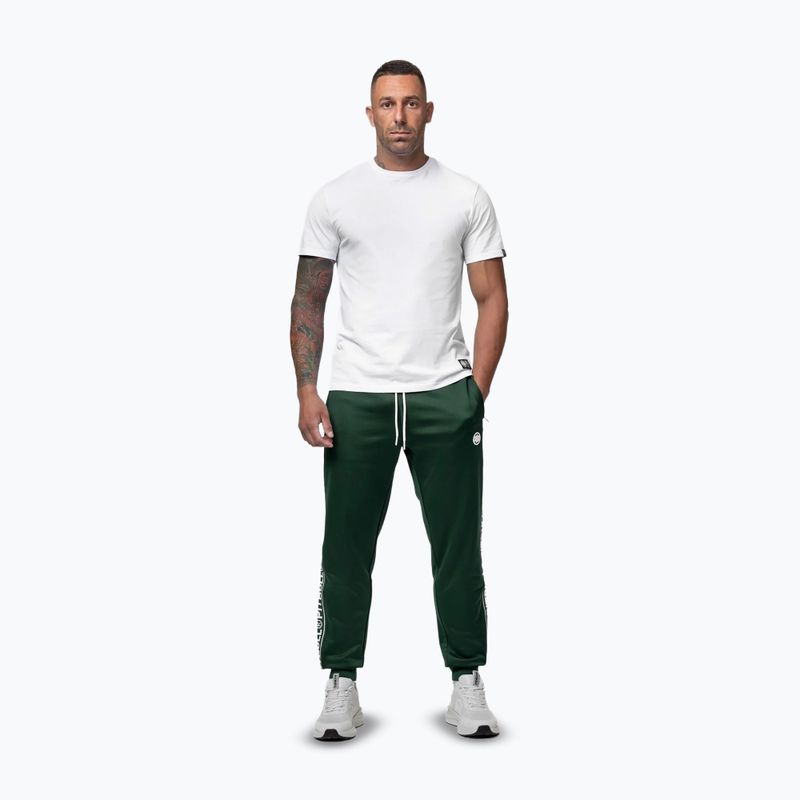 Pantaloni pentru bărbați Pitbull Trackpants Tape Logo Terry Group bottle green 2