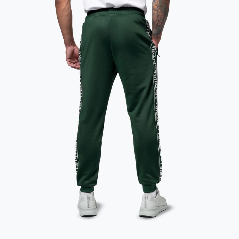 Pantaloni pentru bărbați Pitbull Trackpants Tape Logo Terry Group bottle green 3