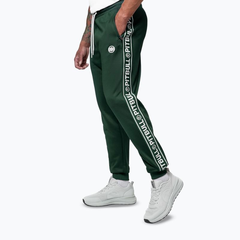 Pantaloni pentru bărbați Pitbull Trackpants Tape Logo Terry Group bottle green 5