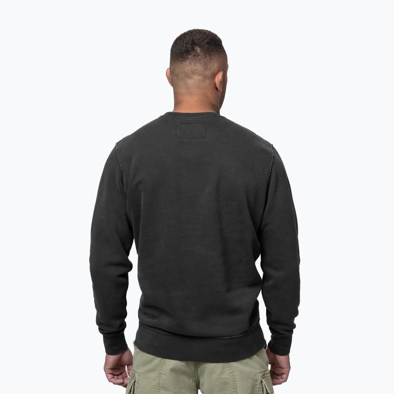 Bluză pentru bărbați Pitbull Hackett Crewneck washed dark graphite 3