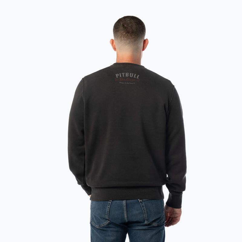 Bluză pentru bărbați Pitbull Strenght & Respect Crewneck washed dark graphite 3