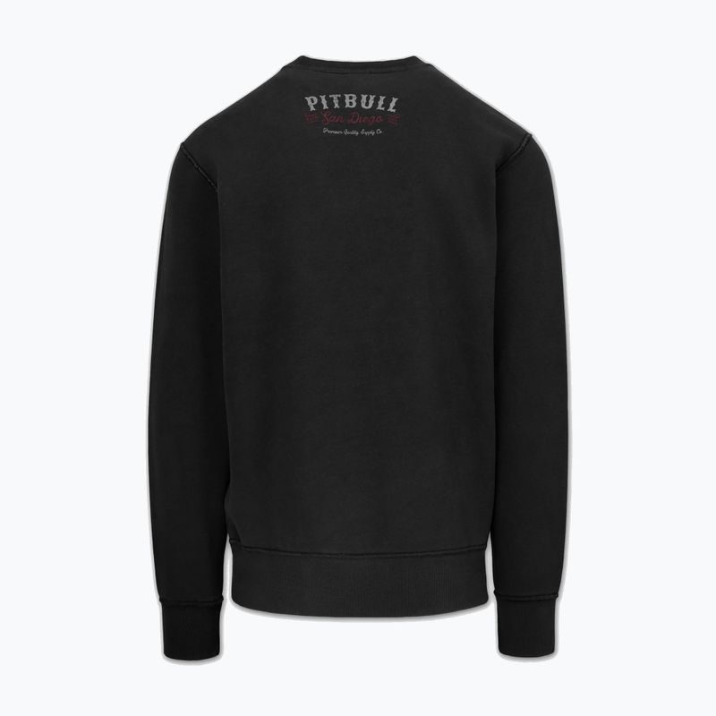 Bluză pentru bărbați Pitbull Strenght & Respect Crewneck washed dark graphite 6