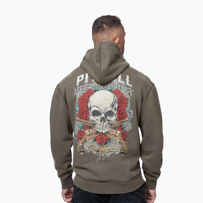 Bluză pentru bărbați Pitbull Santa Muerte Hooded major olive 2