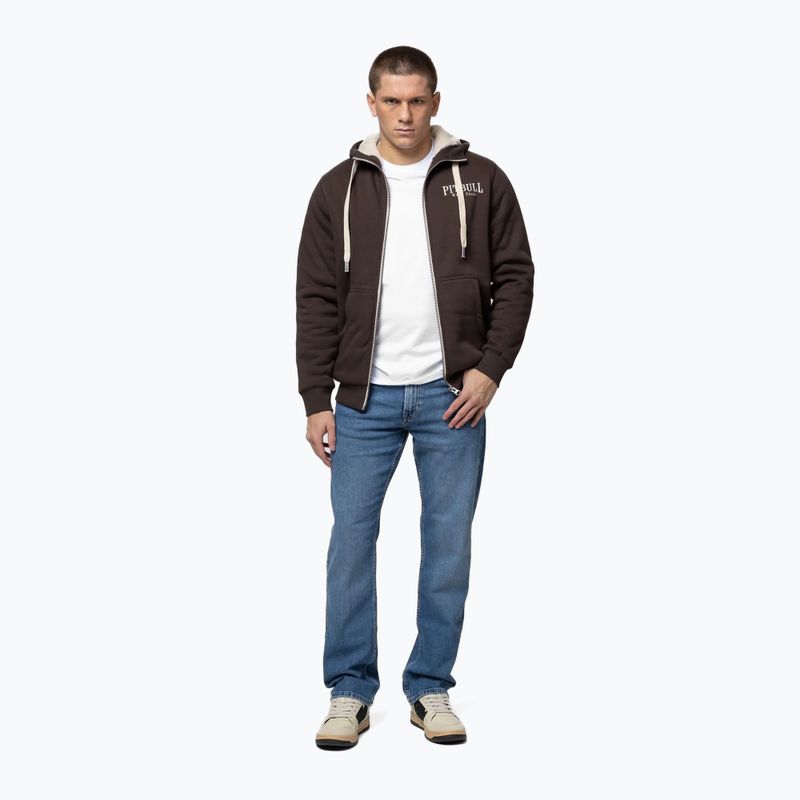 Bluză pentru bărbați Pitbull Ruffin Detroit Hooded Zip dark chocolate 2