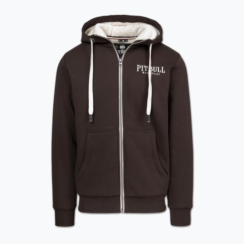 Bluză pentru bărbați Pitbull Ruffin Detroit Hooded Zip dark chocolate 5