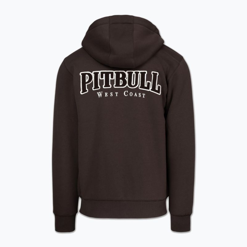 Bluză pentru bărbați Pitbull Ruffin Detroit Hooded Zip dark chocolate 6