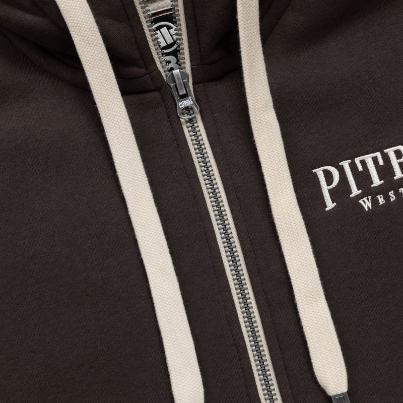 Bluză pentru bărbați Pitbull Ruffin Detroit Hooded Zip dark chocolate 7