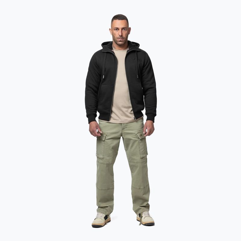 Bluză pentru bărbați Pitbull Ruffin Detroit Hooded Zip black/black 2