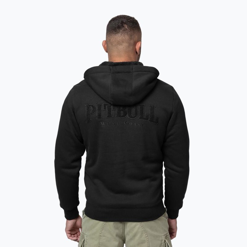 Bluză pentru bărbați Pitbull Ruffin Detroit Hooded Zip black/black 3