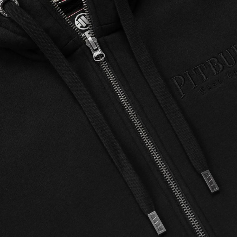 Bluză pentru bărbați Pitbull Ruffin Detroit Hooded Zip black/black 8