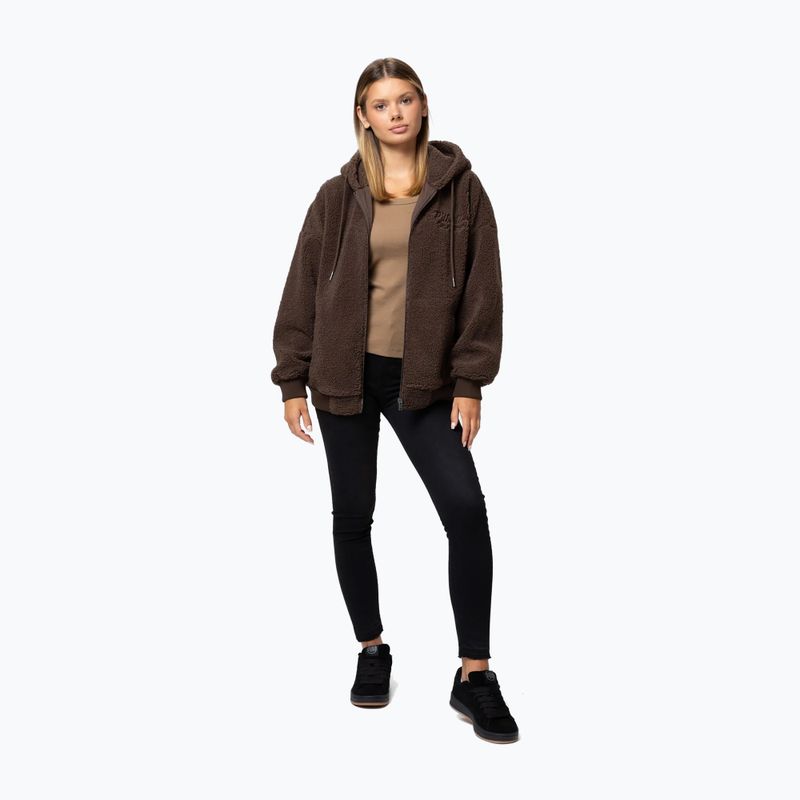 Bluză pentru femei Pitbull Daisy Hooded Zip dark chocolate 2