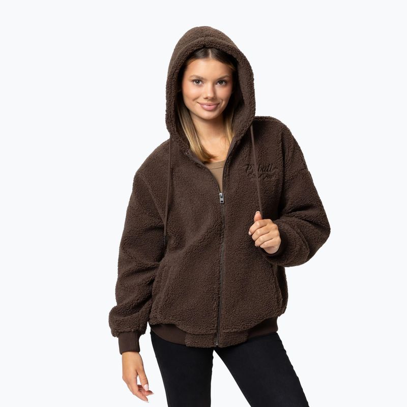 Bluză pentru femei Pitbull Daisy Hooded Zip dark chocolate 4
