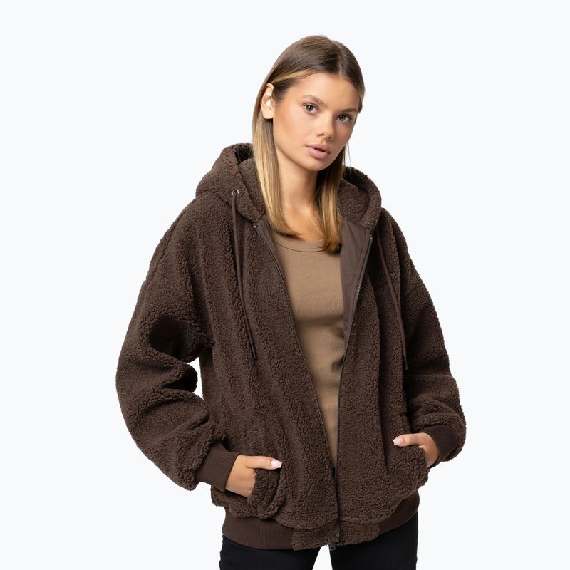 Bluză pentru femei Pitbull Daisy Hooded Zip dark chocolate 5