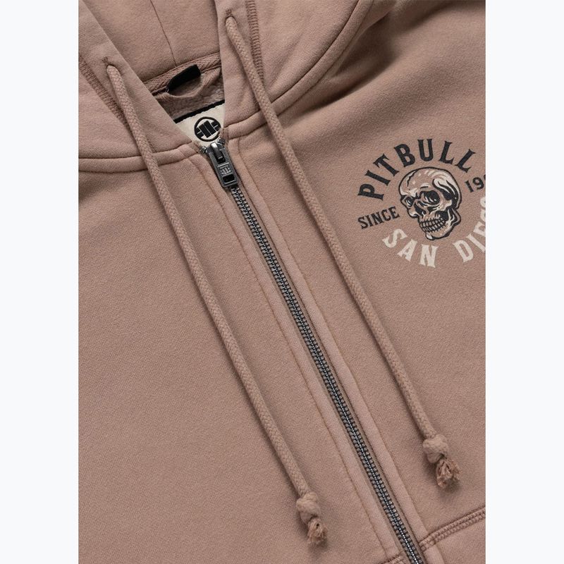 Bluză pentru femei Pitbull Skull Surf Hooded Zip chocolate mousse 9