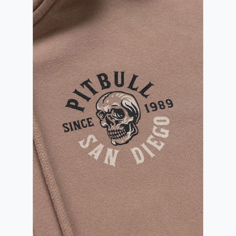 Bluză pentru femei Pitbull Skull Surf Hooded Zip chocolate mousse 10