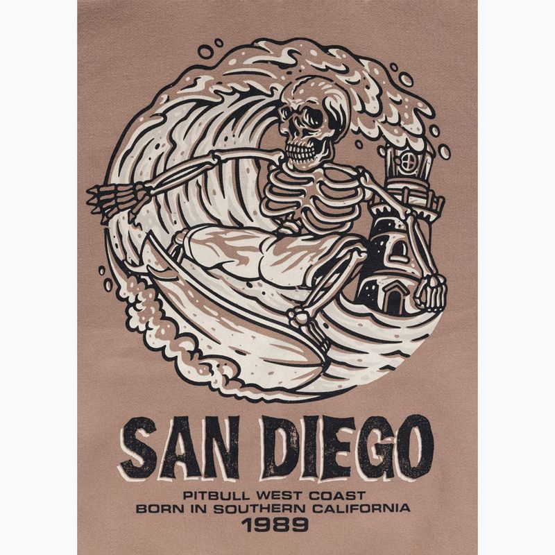 Bluză pentru femei Pitbull Skull Surf Hooded Zip chocolate mousse 11