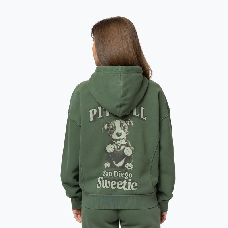 Bluză pentru femei Pitbull Sweetie Hooded Zip sage green 2