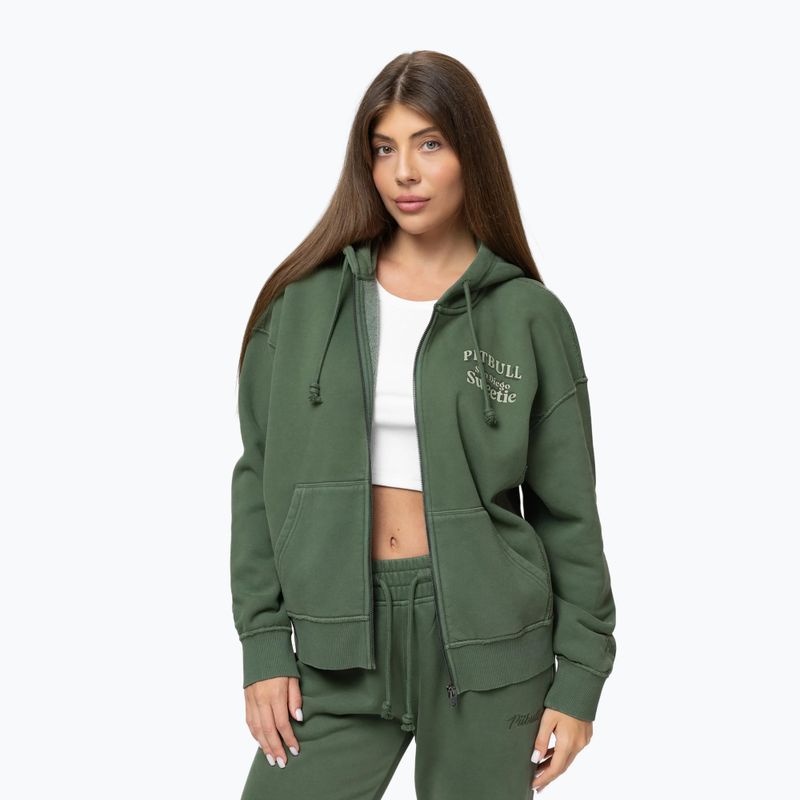 Bluză pentru femei Pitbull Sweetie Hooded Zip sage green 4